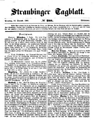 Straubinger Tagblatt Dienstag 10. Dezember 1861