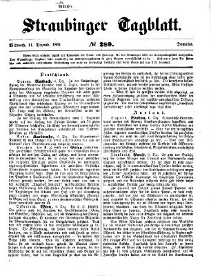 Straubinger Tagblatt Mittwoch 11. Dezember 1861