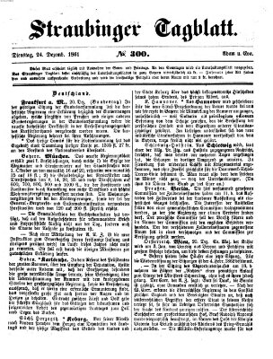 Straubinger Tagblatt Dienstag 24. Dezember 1861