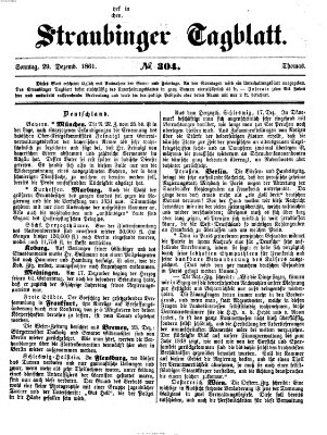 Straubinger Tagblatt Sonntag 29. Dezember 1861