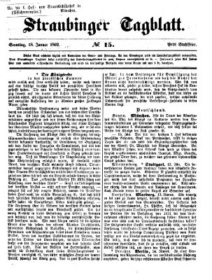 Straubinger Tagblatt Samstag 18. Januar 1862