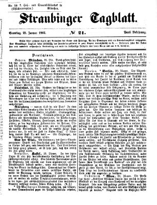 Straubinger Tagblatt Samstag 25. Januar 1862