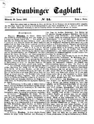 Straubinger Tagblatt Mittwoch 29. Januar 1862