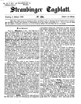 Straubinger Tagblatt Samstag 8. Februar 1862