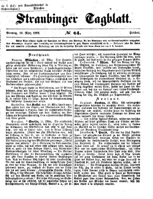 Straubinger Tagblatt Sonntag 16. März 1862