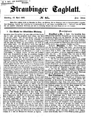 Straubinger Tagblatt Samstag 12. April 1862