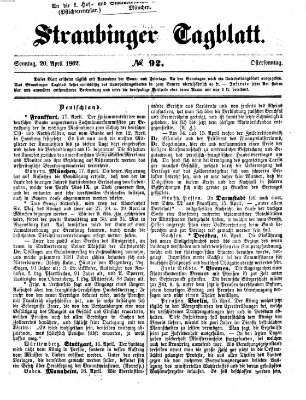 Straubinger Tagblatt Sonntag 20. April 1862