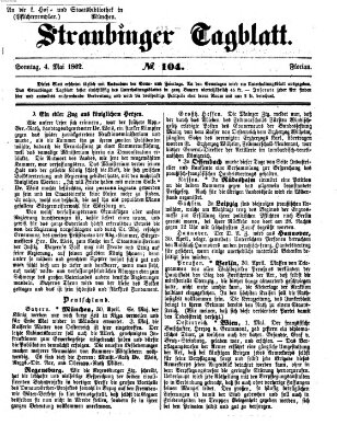 Straubinger Tagblatt Sonntag 4. Mai 1862