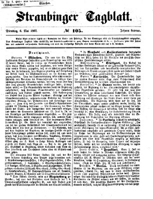 Straubinger Tagblatt Dienstag 6. Mai 1862