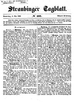 Straubinger Tagblatt Donnerstag 8. Mai 1862