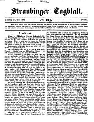 Straubinger Tagblatt Samstag 24. Mai 1862