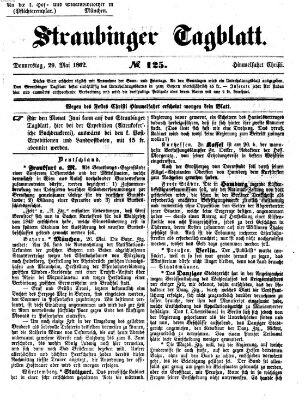 Straubinger Tagblatt Donnerstag 29. Mai 1862