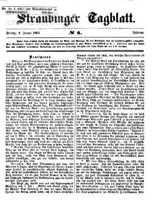 Straubinger Tagblatt Freitag 9. Januar 1863