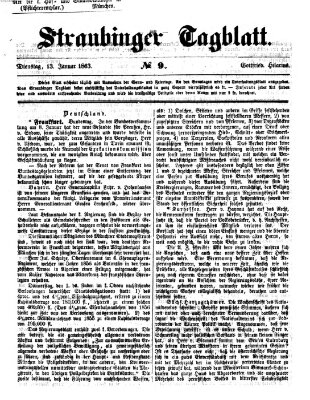 Straubinger Tagblatt Dienstag 13. Januar 1863