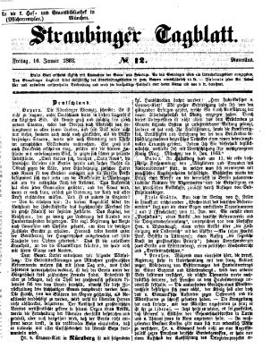 Straubinger Tagblatt Freitag 16. Januar 1863