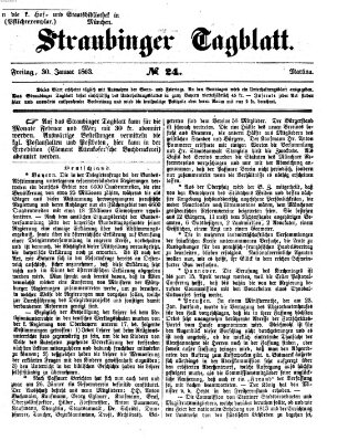 Straubinger Tagblatt Freitag 30. Januar 1863