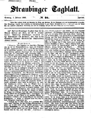 Straubinger Tagblatt Sonntag 1. Februar 1863