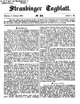 Straubinger Tagblatt Sonntag 8. Februar 1863