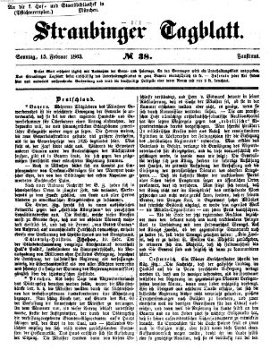 Straubinger Tagblatt Sonntag 15. Februar 1863