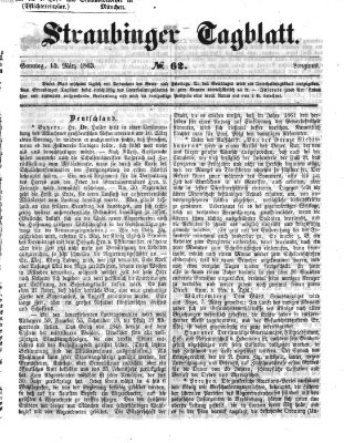 Straubinger Tagblatt Sonntag 15. März 1863