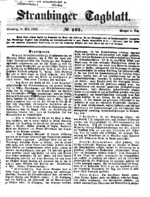 Straubinger Tagblatt Samstag 9. Mai 1863