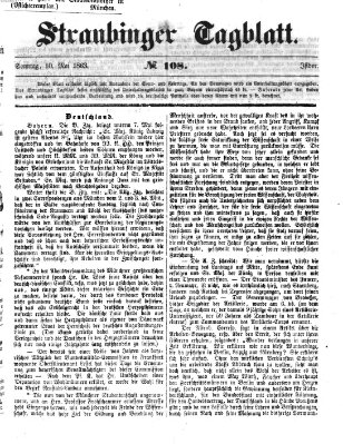 Straubinger Tagblatt Sonntag 10. Mai 1863