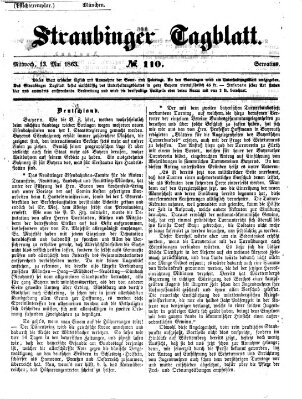 Straubinger Tagblatt Mittwoch 13. Mai 1863