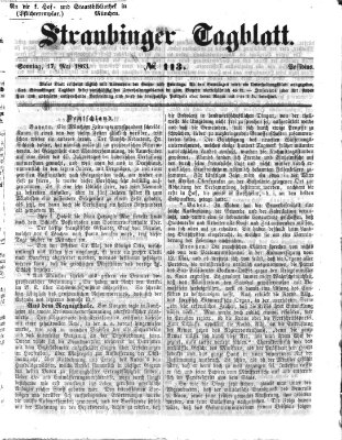 Straubinger Tagblatt Sonntag 17. Mai 1863