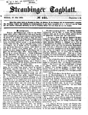 Straubinger Tagblatt Mittwoch 27. Mai 1863