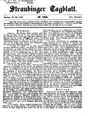 Straubinger Tagblatt Samstag 30. Mai 1863