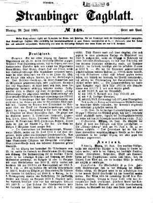 Straubinger Tagblatt Montag 29. Juni 1863