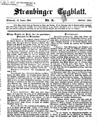 Straubinger Tagblatt Mittwoch 13. Januar 1864