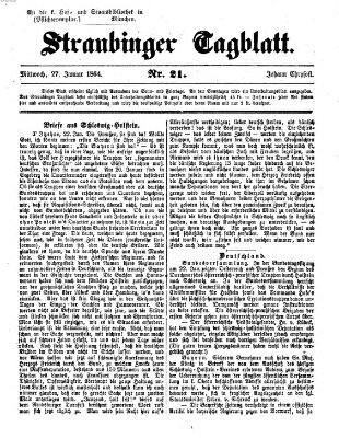 Straubinger Tagblatt Mittwoch 27. Januar 1864