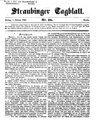 Straubinger Tagblatt Freitag 5. Februar 1864