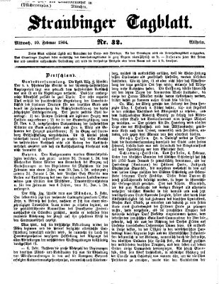 Straubinger Tagblatt Mittwoch 10. Februar 1864