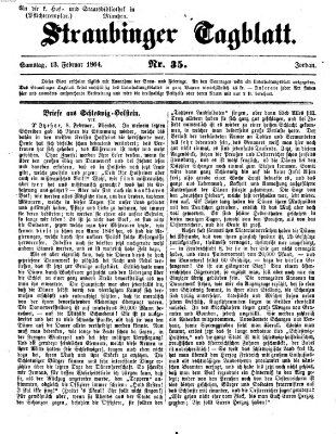 Straubinger Tagblatt Samstag 13. Februar 1864