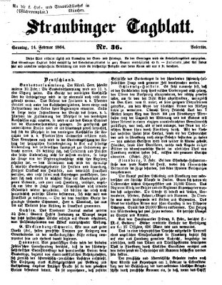 Straubinger Tagblatt Sonntag 14. Februar 1864