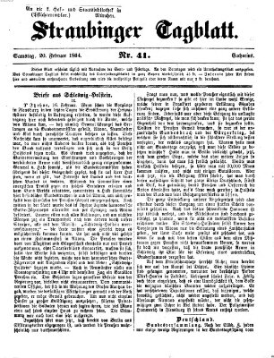 Straubinger Tagblatt Samstag 20. Februar 1864