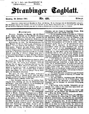 Straubinger Tagblatt Dienstag 23. Februar 1864