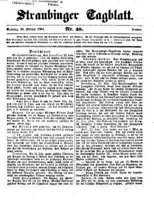 Straubinger Tagblatt Sonntag 28. Februar 1864