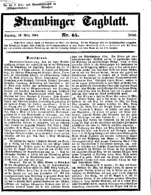 Straubinger Tagblatt Samstag 19. März 1864