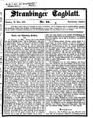 Straubinger Tagblatt Samstag 26. März 1864