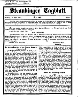 Straubinger Tagblatt Sonntag 10. April 1864