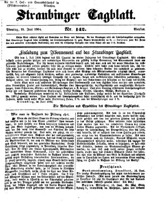 Straubinger Tagblatt Dienstag 21. Juni 1864