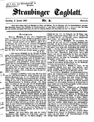 Straubinger Tagblatt Dienstag 3. Januar 1865