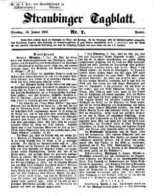 Straubinger Tagblatt Dienstag 10. Januar 1865