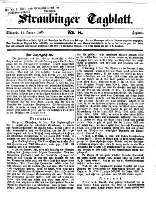 Straubinger Tagblatt Mittwoch 11. Januar 1865