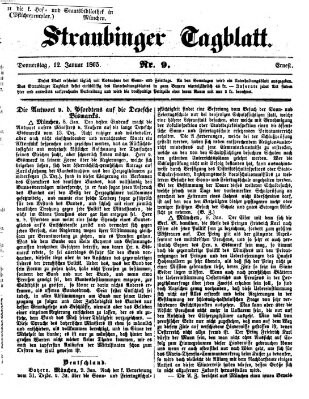 Straubinger Tagblatt Donnerstag 12. Januar 1865