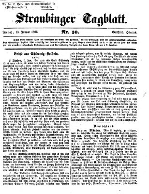 Straubinger Tagblatt Freitag 13. Januar 1865