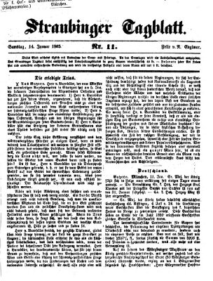 Straubinger Tagblatt Samstag 14. Januar 1865